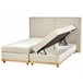 Beliani Cama continental con almacenaje Poliéster DYNASTY 200x217 Bege