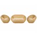 Beliani Conjunto lounge Rattan/vime MAIORI Natural