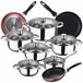 Bateria de cozinha 12 peças com jogo de patch Multicor