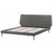 Beliani Cama com estrado Pele sintética ESSONNE 228x219 Cinza