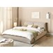 Beliani Cama Poliéster VINAY 196x233 Areia
