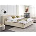 Beliani Cama com estrado Bombazine LINARDS 210x242 Bege