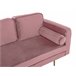 Beliani Chaise longue versão à direita Veludo MIRAMAS Azul Marino