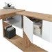 Mesa com efeito de madeira Branco/ Madeira