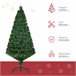 Árvore de Natal PVC e Metal HOMCOM, casa - natal Verde
