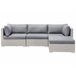 Beliani Conjunto lounge SANO Cinza Claro