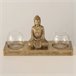 Castiçal dourado BUDA JARVEN 30x16 cm Dourado