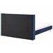 Beliani Cama com estrado Veludo VILLETTE 205x222 Azul Marino