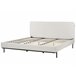Beliani Cama com estrado Poliéster CORIO 193x219 Cinza Claro