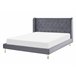 Beliani Cama com estrado Veludo FORBACH 154x218 Cinza