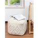Puff quadrado algodão ZURI 45x45cm cor cru Cru