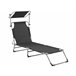 Beliani Cadeira lounge/relax FOLIGNO Preto