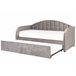 Beliani Cama nido Terciopelo EYBURIE 99x217 Cinza Claro