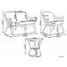 Beliani Conjunto lounge Rattan/vime SIBARI Bege