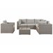Beliani Conjunto lounge CONTARE Cinza Claro