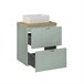 Móvel de lavatório simples 2 gavetas e pedestal Jade Verde