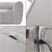 Sofá modular de 3 lugares Hurvas bouclé Branco
