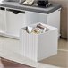 Banco de arrumação com almofadas e 3 caixas FSR30-W SoBuy Branco