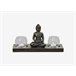 Porta-velas BUDDHA cor castanho Castanho