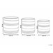 Beliani Conjunto de 3 vasos para plantas RASBORA Bege