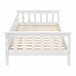  Cama Nuuk para crianças com estrado de ripas e protecção contra quedas 90x168 Branco/ Bege