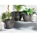 Beliani Conjunto de 2 vasos para plantas TESALIA Castanho