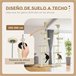 Arranhador para Gatos Aglomerado, Pelúcia e Sisal PawHut Cru