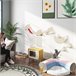 Prateleiras de Parede para Gatos Melamina de Madeira e Sisal Cru