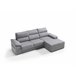 Chaise longue dereita com arrumação RUBIK Cinza