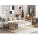 Beliani Cama com estrado Metal ANTLIA 168x209 Branco