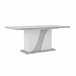 Mesa de jantar retangular extensível GOYA Branco/cinza