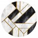 Tapete EMERALD exclusivo 1015 circulo - glamour 200x200 Preto