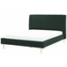 Beliani Cama com estrado Veludo MARVILLE 202x225 Verde