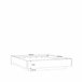Cama BUGANVILLA 150x190cm con LED Branco/cinza