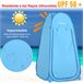 Barraca de banho Tecido de Poliéster 190T Outsunny Azul