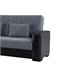 Sofá cama PRIMA  3 lugares preto cinza Preto / Cinza