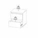 Mesa de cabeceira 2 gavetas NOVA Branco
