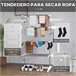 Estendal ABS, PP e Aço HOMCOM, loja de ferragens - lavanderia Cinza