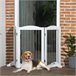 Barreira de Segurança para Animais de Estimação MDF e Aço PawHut Branco