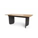 Mesa de jantar extensível ARUBA Preto/ Madeira