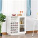 Aparador de Cozinha Metal, Melamina de Madeira e Cristal HOMCOM 80 Branco