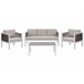 Beliani Conjunto lounge Alumínio BORELLO Branco