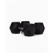 Halteres Hexagonais 25Kg (Par) - BOOMFIT Preto