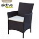 Conjunto de mobiliário de terraço cadeiras e mesa rattan Aktive Preto