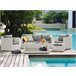 Beliani Conjunto lounge Ratan sintético ROMA Branco