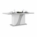 Mesa de jantar retangular extensível GOYA Branco/cinza