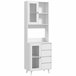 Armário de Cozinha MDF HOMCOM, casa - móveis de armazenamento Branco