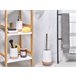 Beliani Conjunto de acessórios de banho LEBU Branco