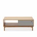 Mesa de centro Magnus 1 porta de correr e 1 nicho Castanho