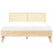 Beliani Cama com estrado Aglomerado de madeira, Rattan/vime MONPAZIER 167x209 Castanho